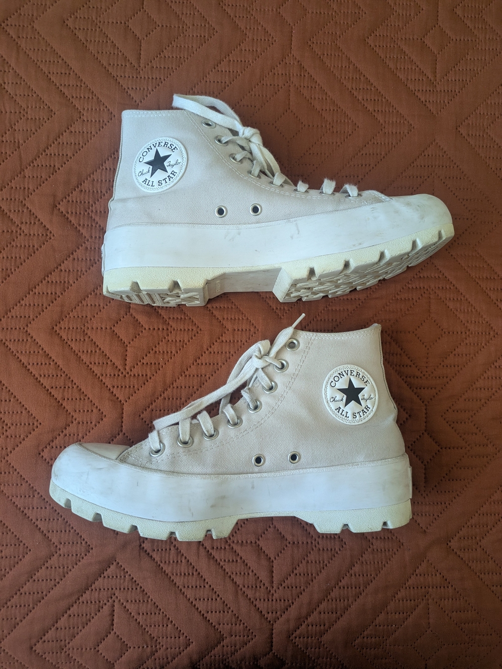 Converse All Star Women's Beige High-Top Canvas Sneakers